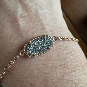 Kendra Scott Elaina Gold & Silver Drusy Adjustable  Bracelet